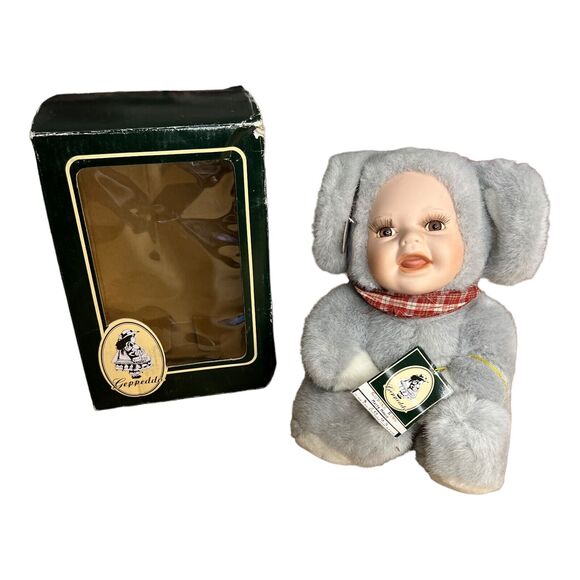 Vintage Geppeddo Cuddle Kids Marty Mouse Doll Porcelain Face with Tags & Box - Picture 1 of 4